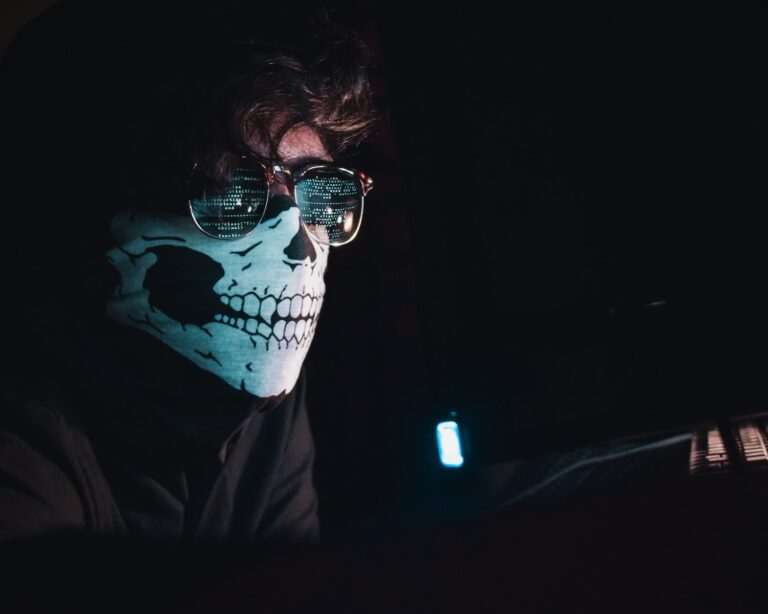 hacker person wearing mask