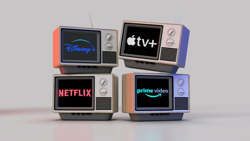 Services streaming Netflix, Amazon, Disney+, Apple TV
