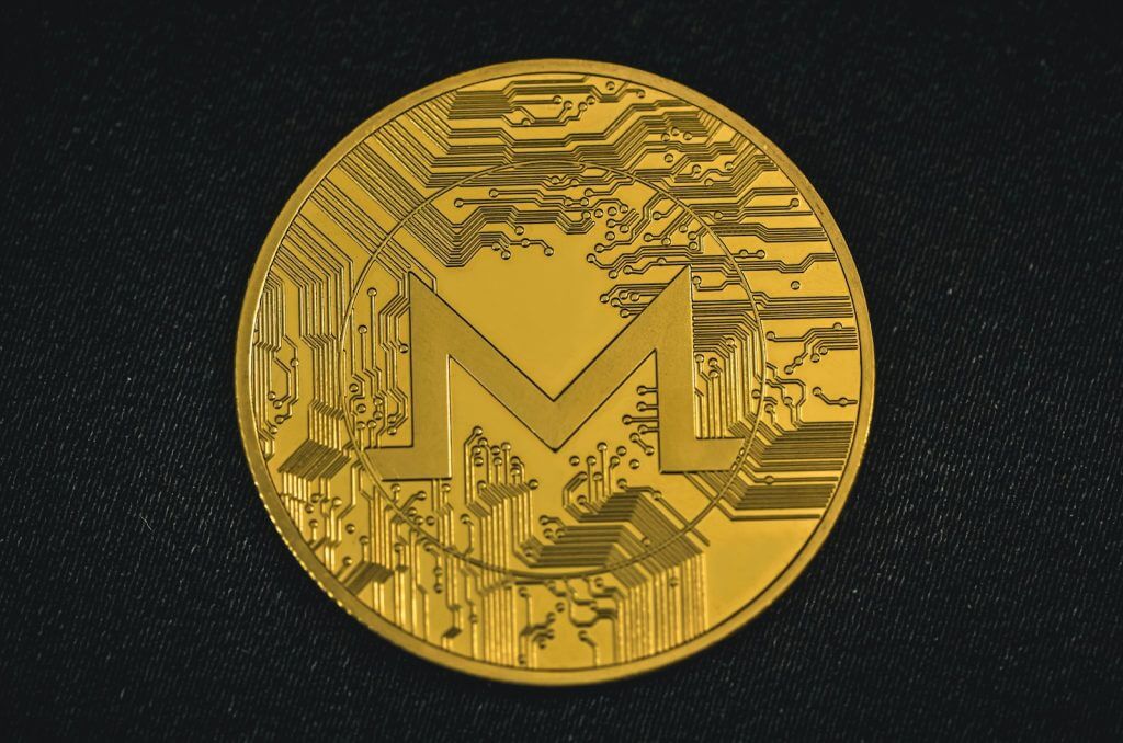 a close up of a gold coin