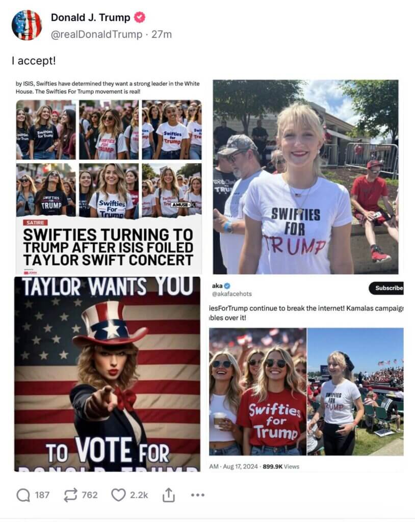 trump swift fake